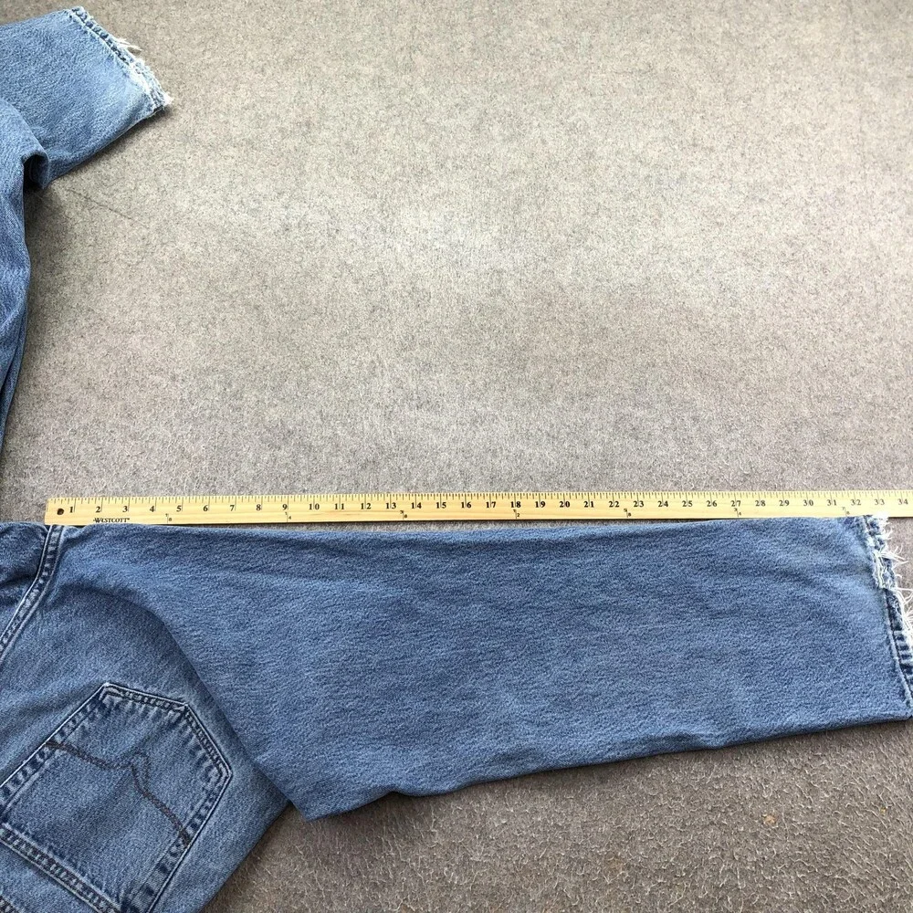 Harley-Davidson Jeans Mens 36x32 Blue Medium Wash Straight Denim Distressed